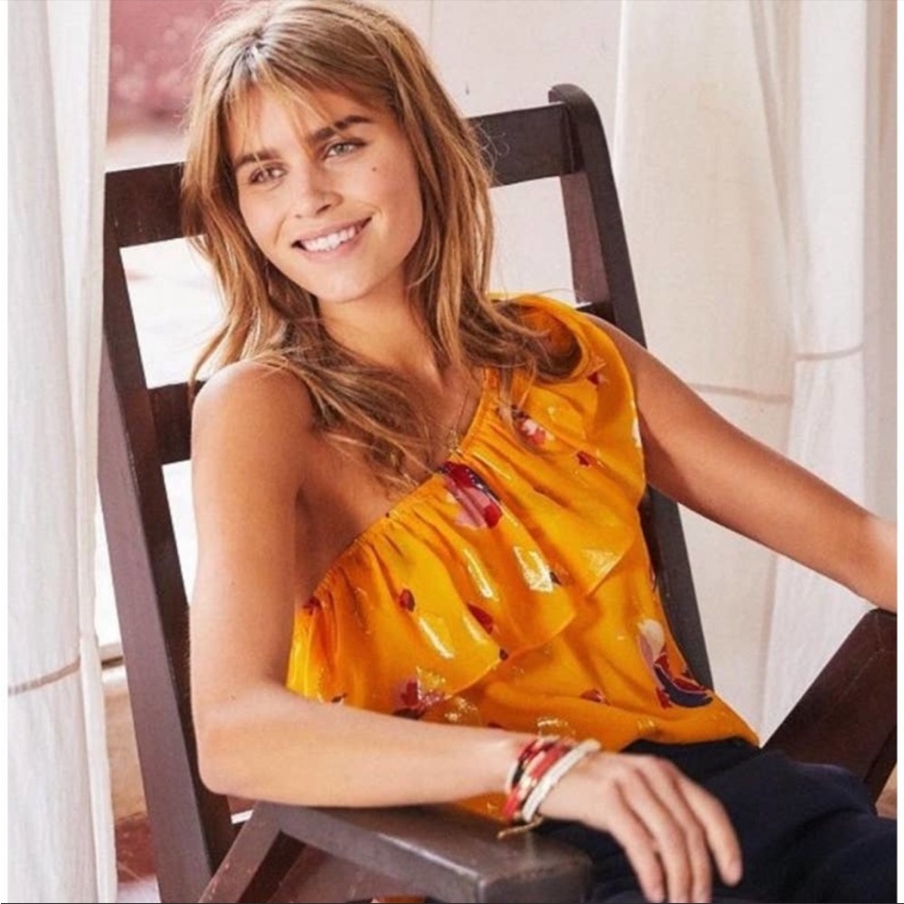 Sezane one shoulder Adelie Top Size 38